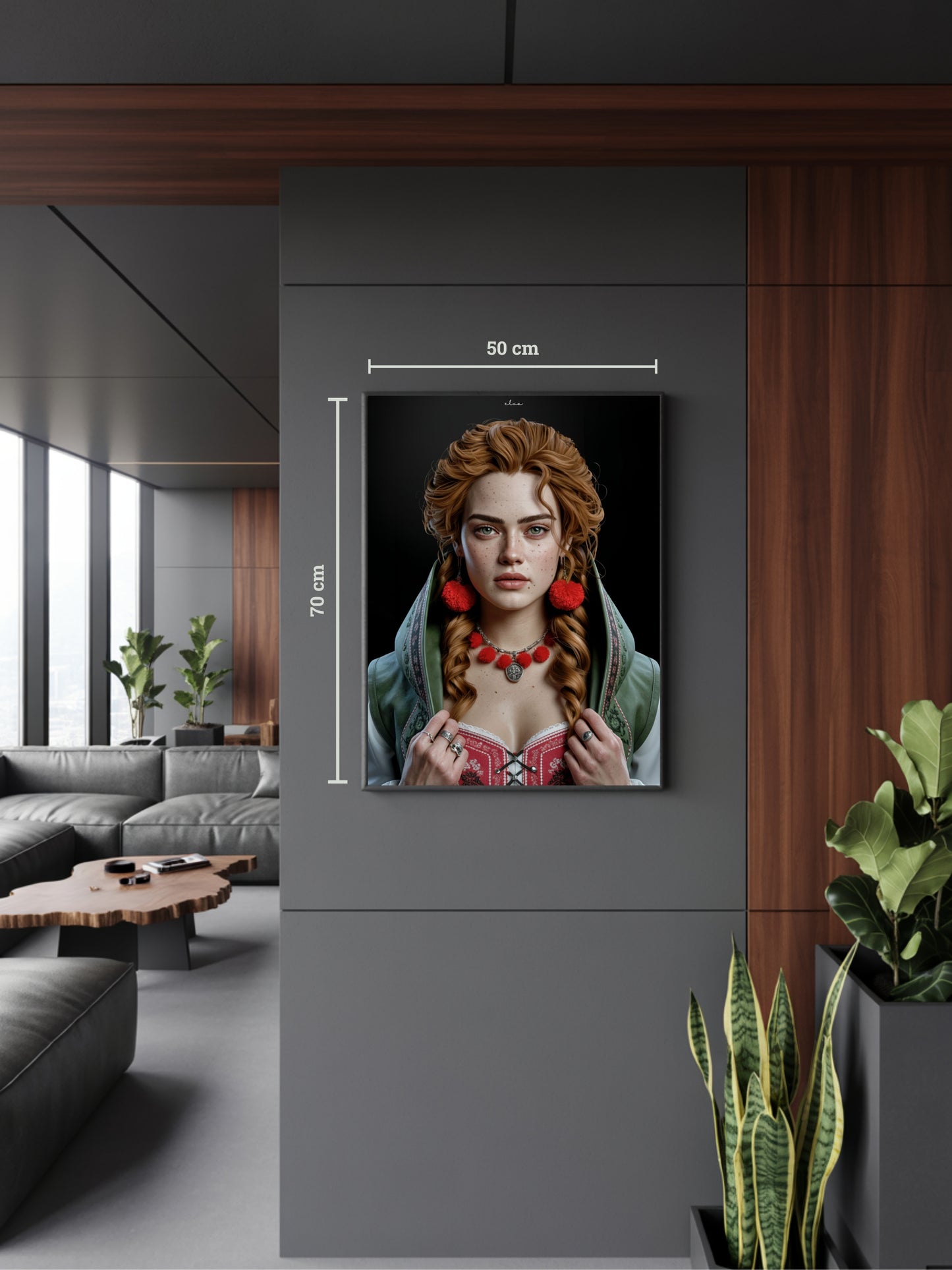 Irisch inspirierte Schwarzwald Kunst "Elva" mit keltischen Elementen, Black Forest Art in klarer, zeitloser Bildsprache.