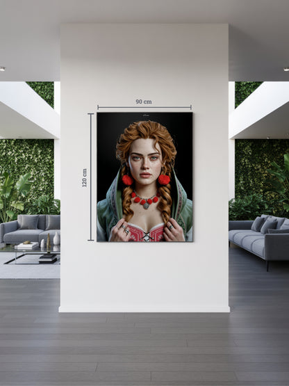 Irisch geprägte Schwarzwald Kunst "Elva" mit keltischer Haltung, moderne Black Forest Art für ruhiges, zeitloses Design.